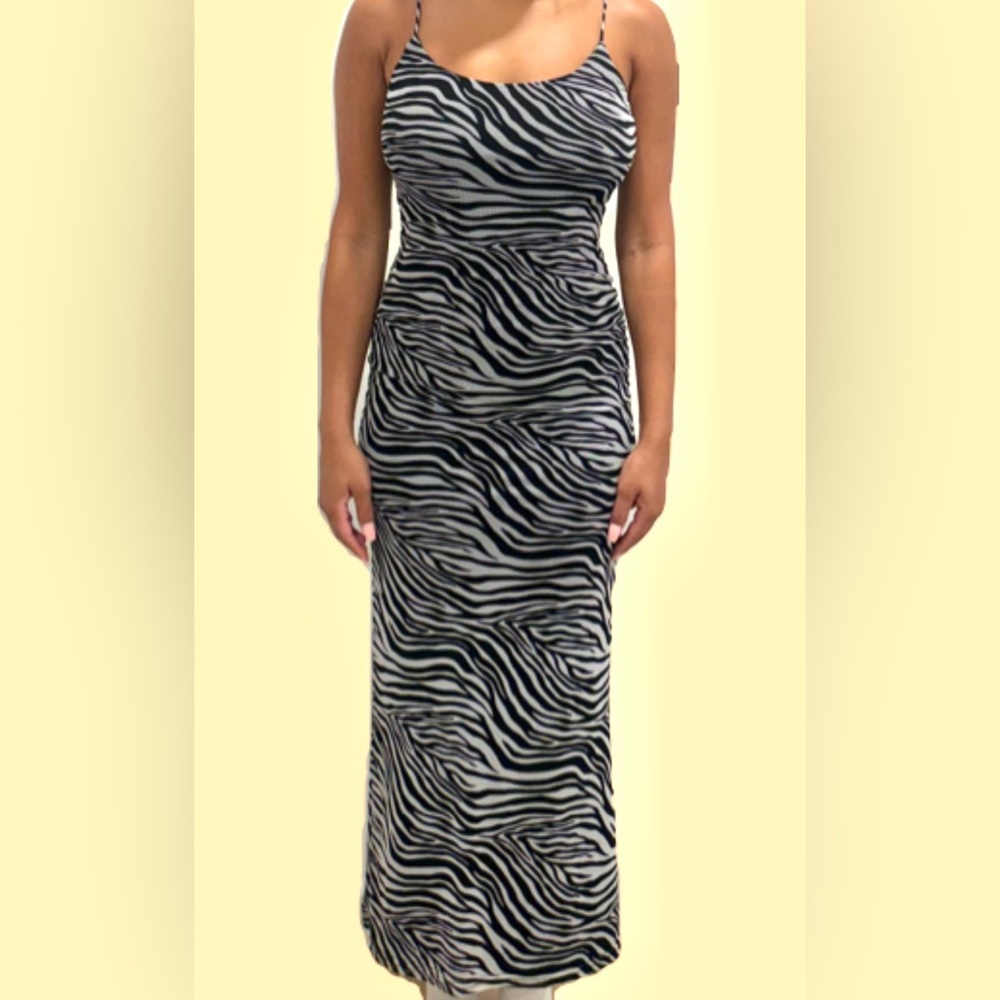 Princess Polly Black and White Sheath Maxi Dress